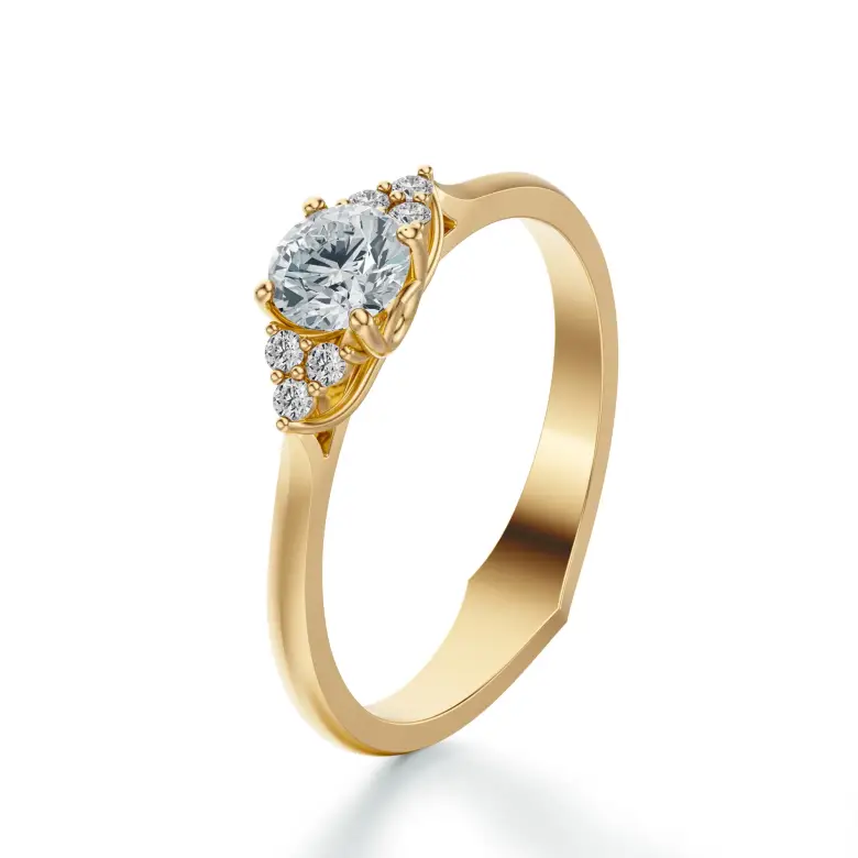 Złoty pierścionek 585 z diamentem 0.50 ct SBPZ_035